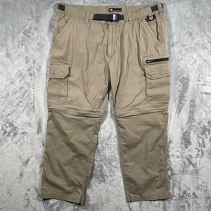 The BC Clothing Co Cargo Convertible Zip Off Pants‎ Shorts Tan Mens XXL x30
